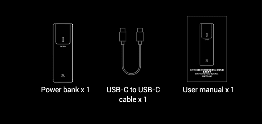 Cuktech PB150P Pin sạc dự phòng 15000mAh 150W 49 Đóng gói sản phẩm