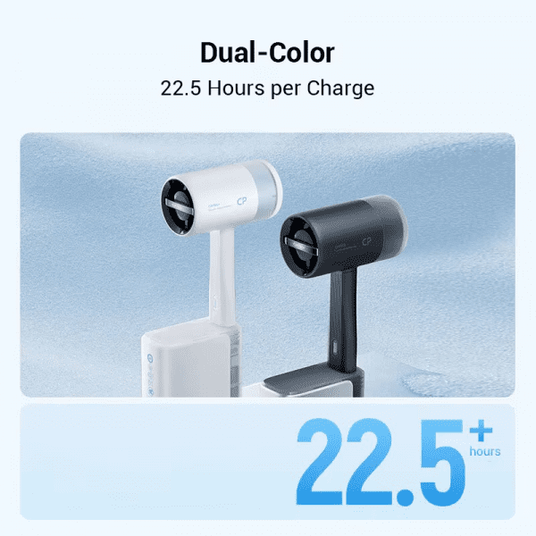 Thời gian sử dụng lâu dài – Lên đến 22,5 giờ khi kết hợp pin dự phòng