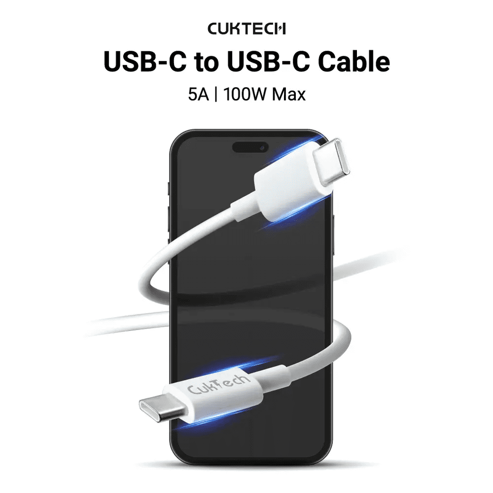Cáp Sạc Nhanh C to C 1m 100W CUKTECH KLC-5499 6 Cáp Sạc Nhanh C to C 1m CUKTECH KLC-5499