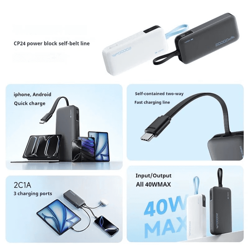 Pin Sạc Dự Phòng CUKTECH LPB200N 20000mAh 21 Hỗ trợ sạc laptop – Mở rộng khả năng sử dụng