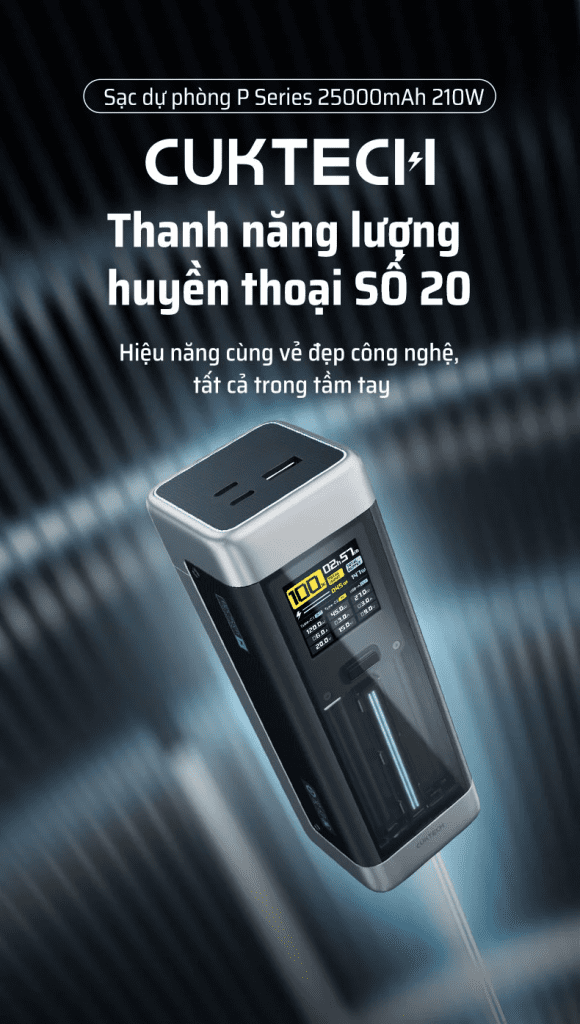 Pin Sạc Dự Phòng CUKTECH P23 25000mAh 210W