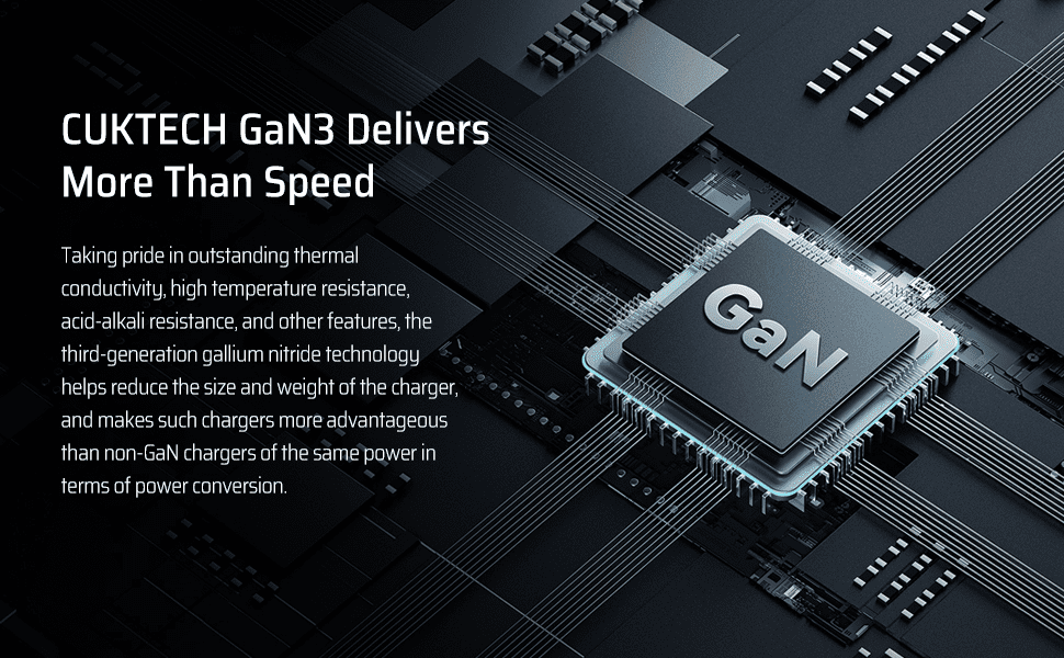 Củ sạc nhanh GaN 65W CUKTECH AD653C 18 Củ sạc Công nghệ GaN III thế hệ mới – Hiệu suất vượt trội, an toàn tối đa
