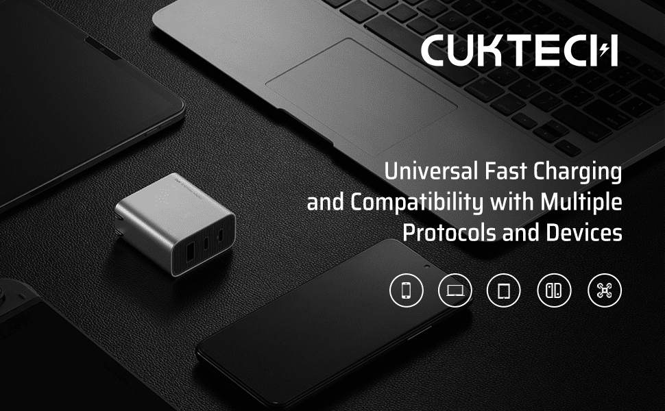 Củ sạc nhanh GaN 65W CUKTECH AD653C 14 Củ sạc nhanh GaN 65W CUKTECH AD653C 3 cổng 2C1A