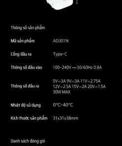 Sạc nhanh trong suốt nhỏ gọn Cuktech AD301N 23 Sạc nhanh trong suốt nhỏ gọn Cuktech AD301N - Hình 12