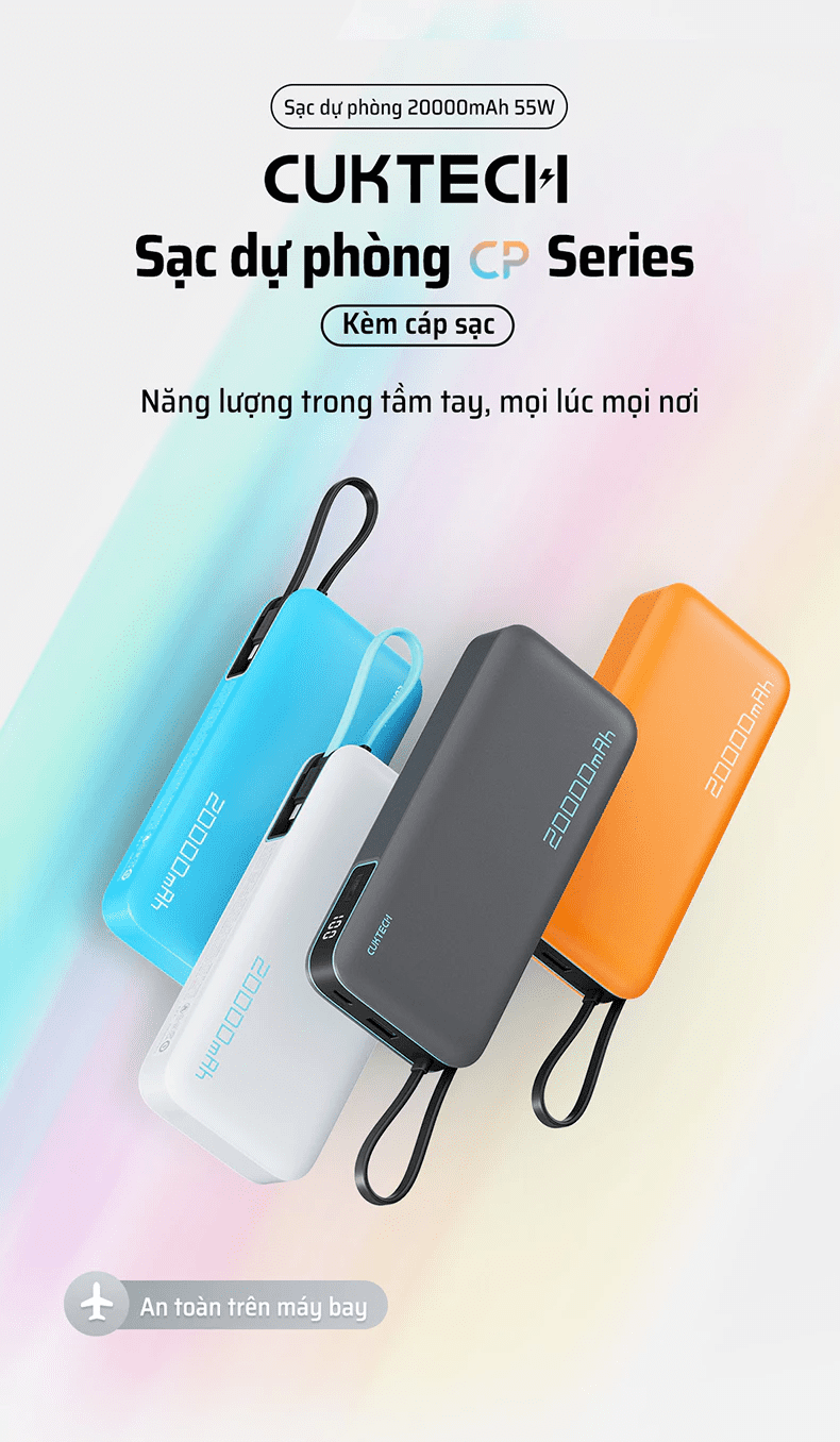 CUKTECH PB200N Pin sạc dự phòng 20000mAh 55W 16 CUKTECH PB200N Pin sạc dự phòng 20000mAh 55W - Ảnh 16