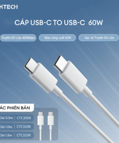 Cáp C to C 0.5m 60W CUKTECH CTC305N - Hình 2