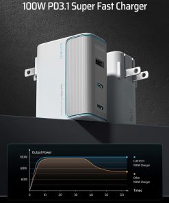 Bộ Sạc Nhanh 3 cổng 100W CUKTECH AD1003US - Hình 3