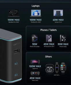 Củ Sạc GaN 3 cổng 100W CUKTECH AD1003CH - Hình 7