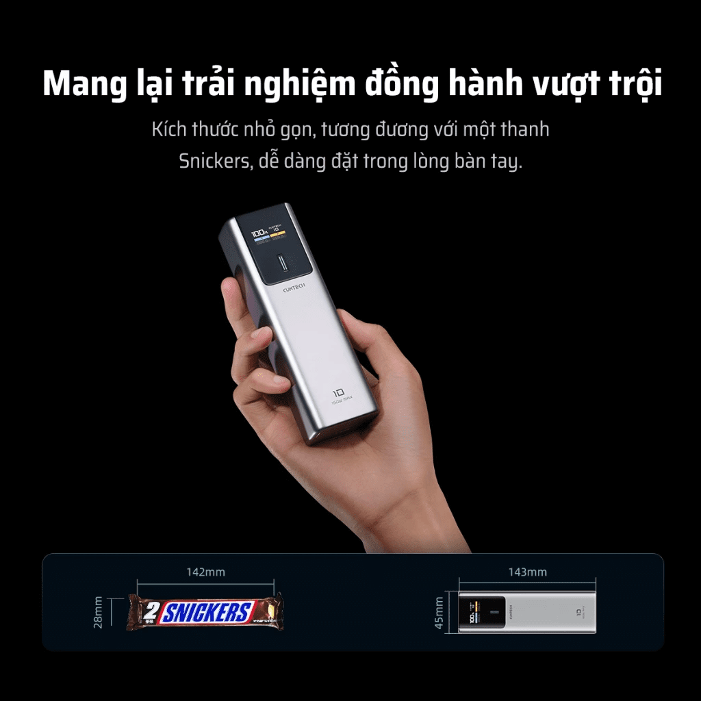 Cuktech PB100P Pin sạc dự phòng 10000mAh 150W 9 Cuktech PB100P Pin sạc dự phòng 10000mAh 150W - Ảnh 9