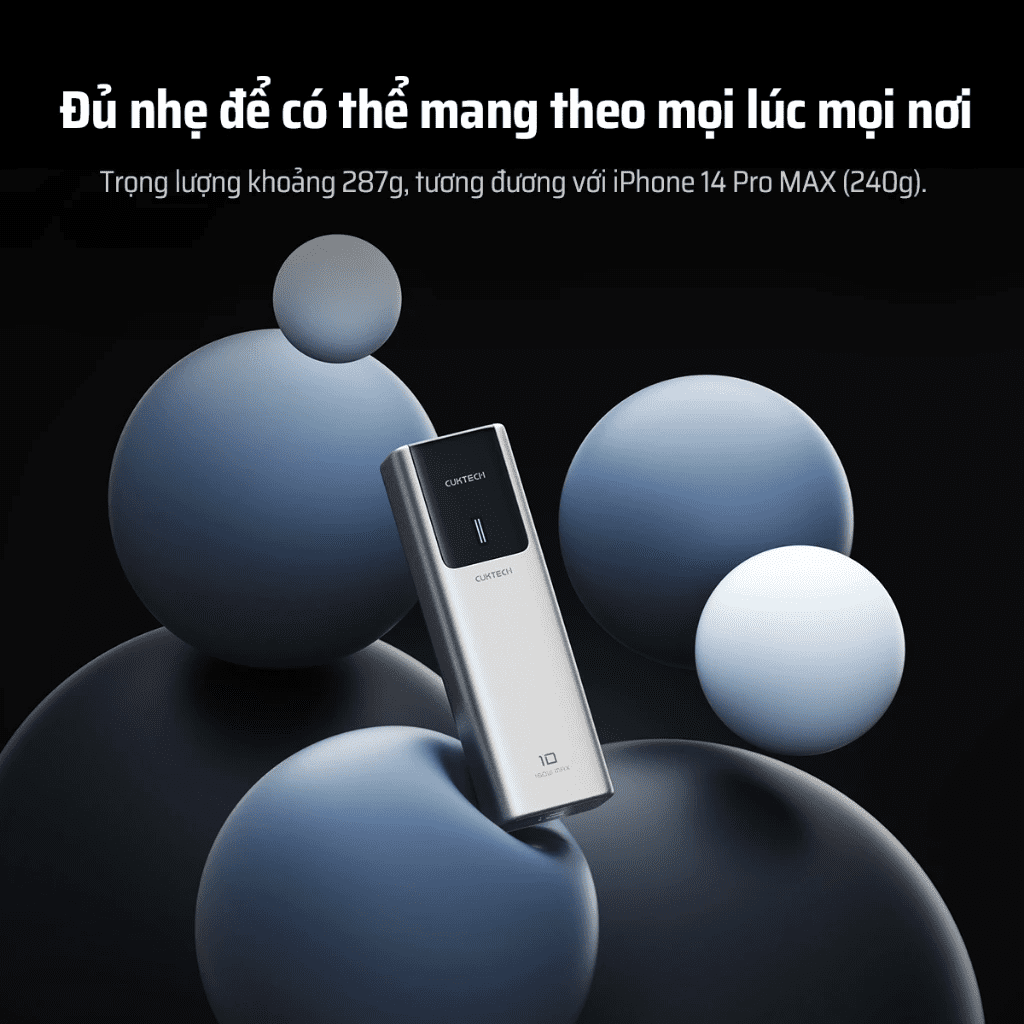 Cuktech PB100P Pin sạc dự phòng 10000mAh 150W 8 Cuktech PB100P Pin sạc dự phòng 10000mAh 150W - Ảnh 8