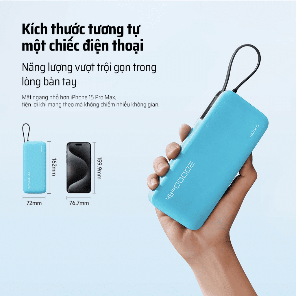 CUKTECH PB200N Pin sạc dự phòng 20000mAh 55W 10 CUKTECH PB200N Pin sạc dự phòng 20000mAh 55W - Ảnh 10