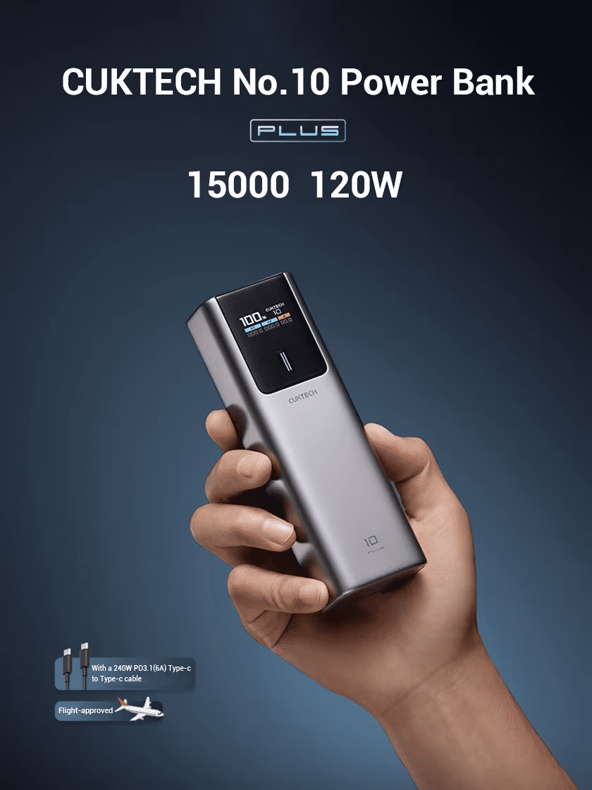 Cuktech PB150P Pin sạc dự phòng 15000mAh 150W 10 Webmau16.com Pin Du Phong Cuktech No 10 Plus Power Bank 15 000mah 150w Pd3 0 Pps5a Qc Mi Turbro 120w Pb150p 10