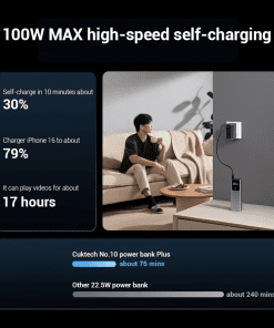 Cuktech PB150P Pin sạc dự phòng 15000mAh 150W 25 Webmau16.com Pin Du Phong Cuktech No 10 Plus Power Bank 15 000mah 150w Pd3 0 Pps5a Qc Mi Turbro 120w Pb150p 6 - Hình 5