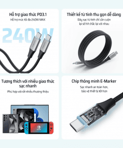 Cáp Sạc Nhanh Type-C 1.5m CUKTECH CMC615 - Hình 5