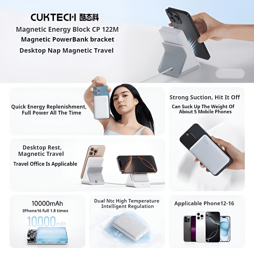 Sạc Dự Phòng Không Dây Đa Năng Cuktech WPB100N 10000mAh 6 Sạc Dự Phòng Không Dây Đa Năng Cuktech WPB100N 10000mAh - Ảnh 6